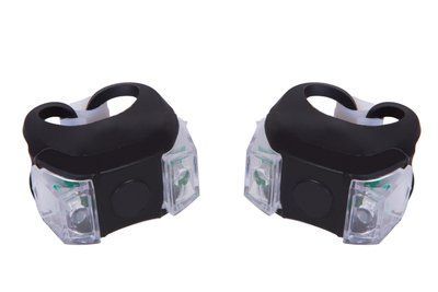 Мигалка задня 2шт BC-RL8002 білий + червоне світло LED силіконовий (черный корпус) L-021 фото