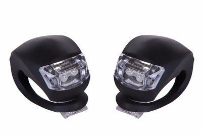 Мигалка задня 2шт BC-RL8001 біле + червоне світло LED силіконовий (черный корпус) L-014 фото
