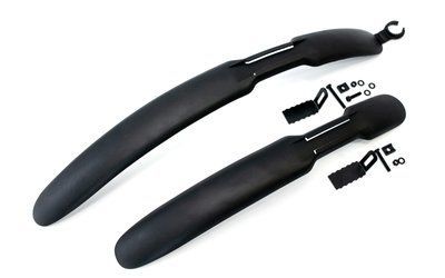 Крыло 24-28" пластик. (крепл. на перемычку) черн. BRAVVOS FL-640 быстросъемные MUD-327 фото