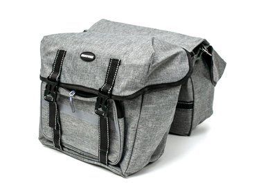 Велосумка штаны, на багажник 35x28x14cm серый BRAVVOS F-091-2, водоотталк. материал BIB-030 фото