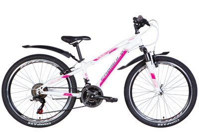Велосипед 24" Formula FOREST AM Vbr 2022 (бело-розовый) OPS-FR-24-340 фото