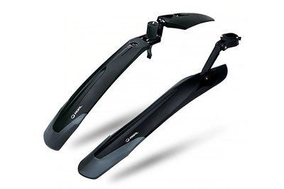 Крыло 24-29" RBRL RL-910F/R быстросъемные (крепл. на корону вилки и подседел.) черн. MUD-416 фото