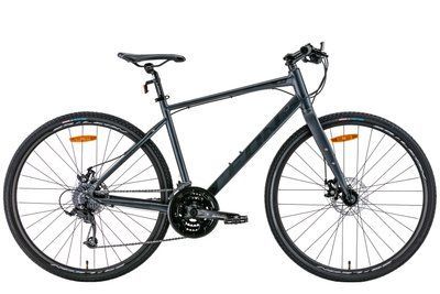 Велосипед 28" Leon HD-80 DD 2022 (сірий із чорним (м)) OPS-LN-28-021 фото