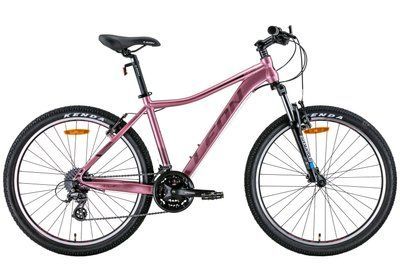 Велосипед 26" Leon HT-LADY AM preload Vbr 2022 (чорний з бузковим (м)) OPS-LN-26-088 фото